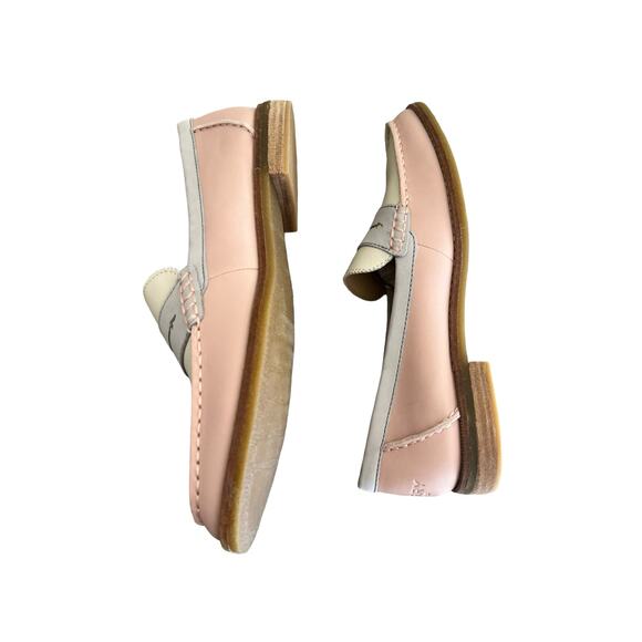 Sperry Womens Seaport Penny Loafer In Blush Ivory Gray Leather Size 8.5 - Picture 4 of 14